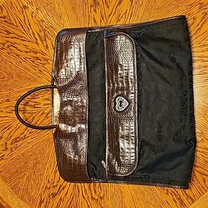 Brighton Garmet Bag, Black & Leather